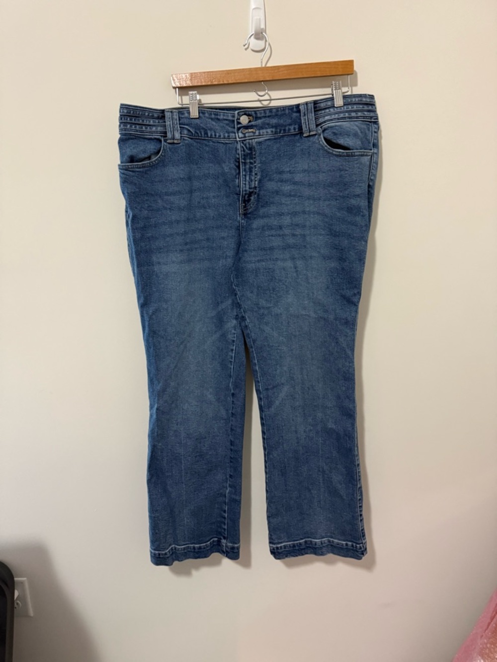 Talbots Medium Blue Flared Wide-Leg Jeans